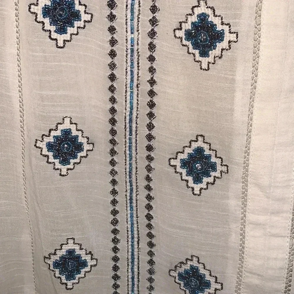 Tory Burch Lucille Beaded Embroidered Size 2